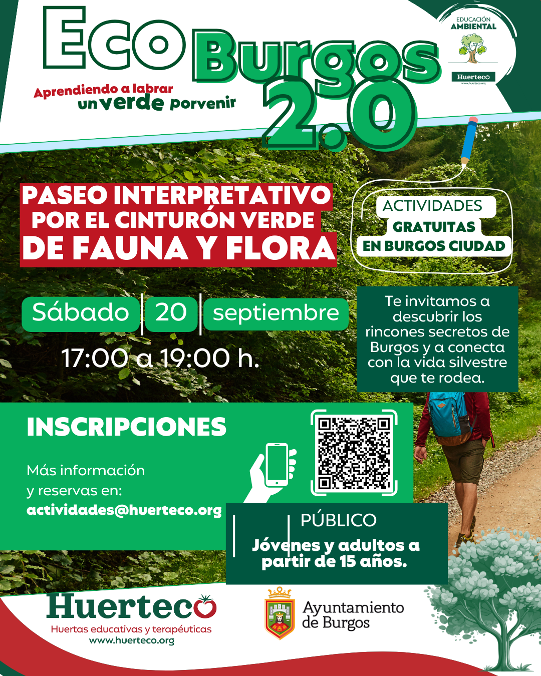 Paseo interpretativo de fauna y flora local, Huerteco, Educación Ambiental