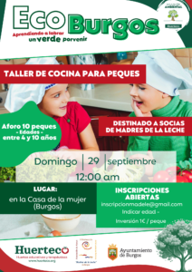 Taller de cocina sostenible, del proyecto EcoBurgos de Huerteco.