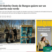 El Correo de Burgos recoge las rutas educativas y murales de fauna del Distrito Oeste, impulsadas por Huerteco para crear un barrio más verde.