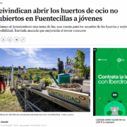 Huertos de ocio de Fuente Bermeja - 10 aniversario Huerteco en el Correo de Burgos