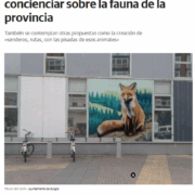 Burgos Conecta cubre los murales de EcoBurgos, proyecto de Huerteco para concienciar sobre la fauna local en centros cívicos de Burgos.