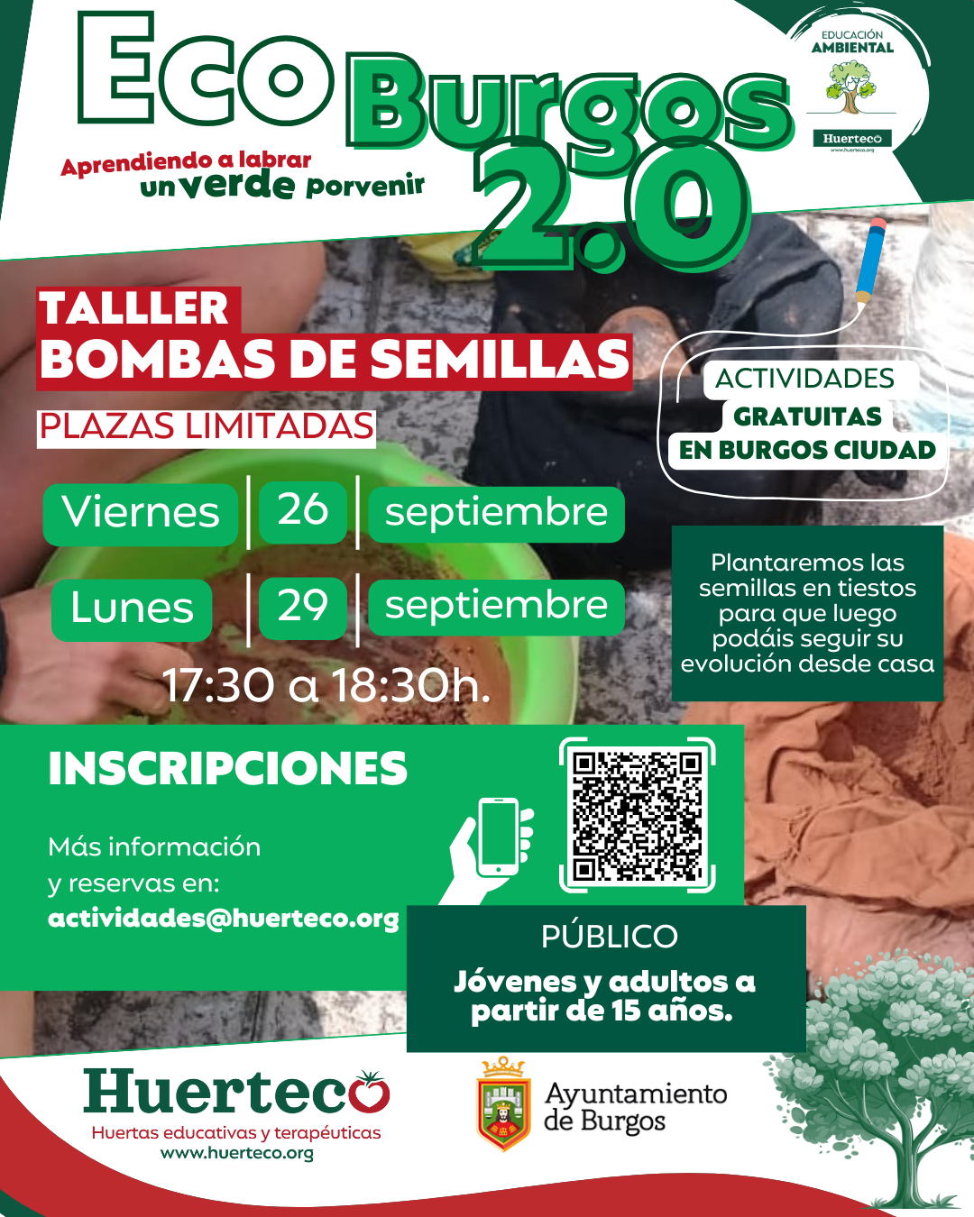 Taller de bombas de semillas Huerteco, EcoBurgos 2.0.