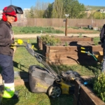 Dos estudiantes del CEE Puentesaúco realizan 80 horas de prácticas en Huerteco dentro del ciclo de Agrojardinería y Composiciones Florales, colaborando en tareas del huerto y talleres con APACE.